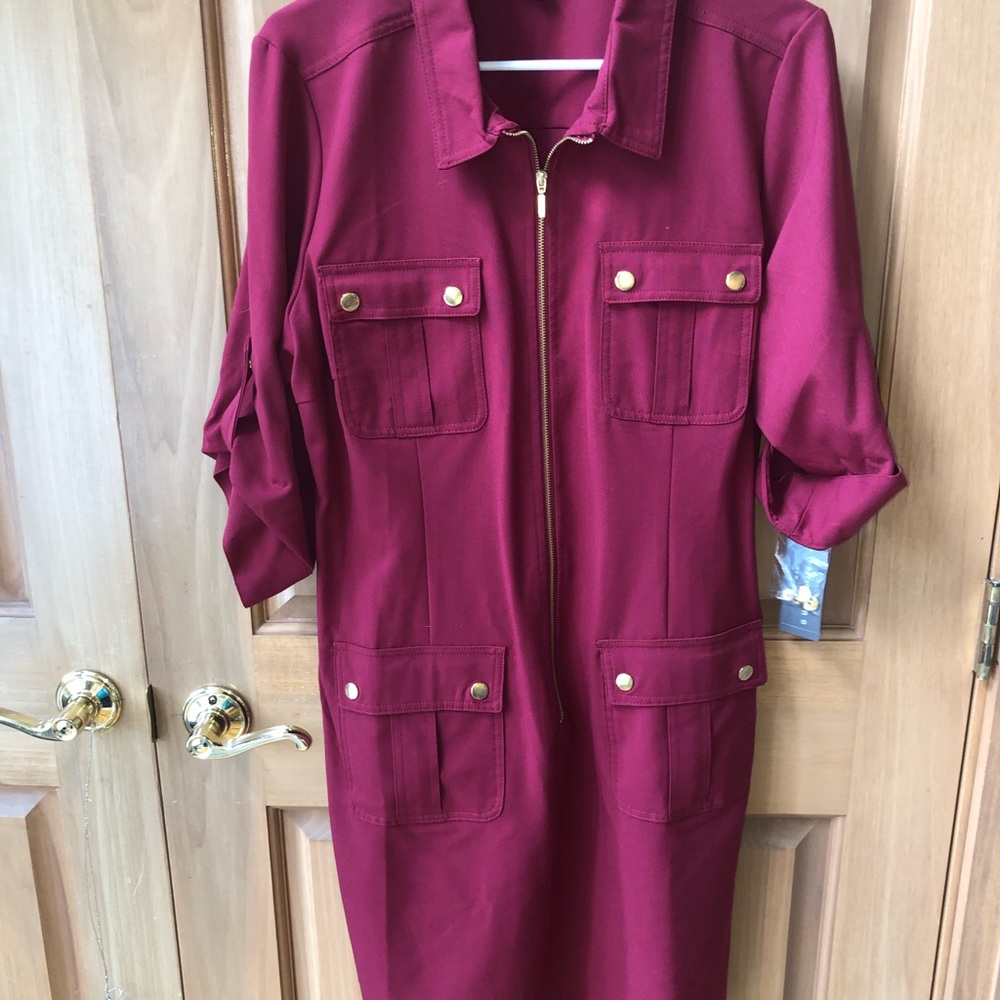 Deep red Sharagano dress